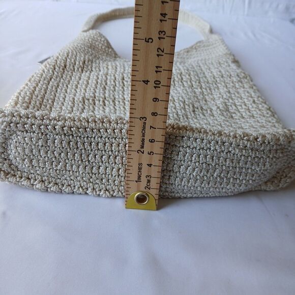 MA-DE Knit Straw Crocheted BoHo Hippie Crossbody Shoulder Bag Y2K - Picture 6 of 12